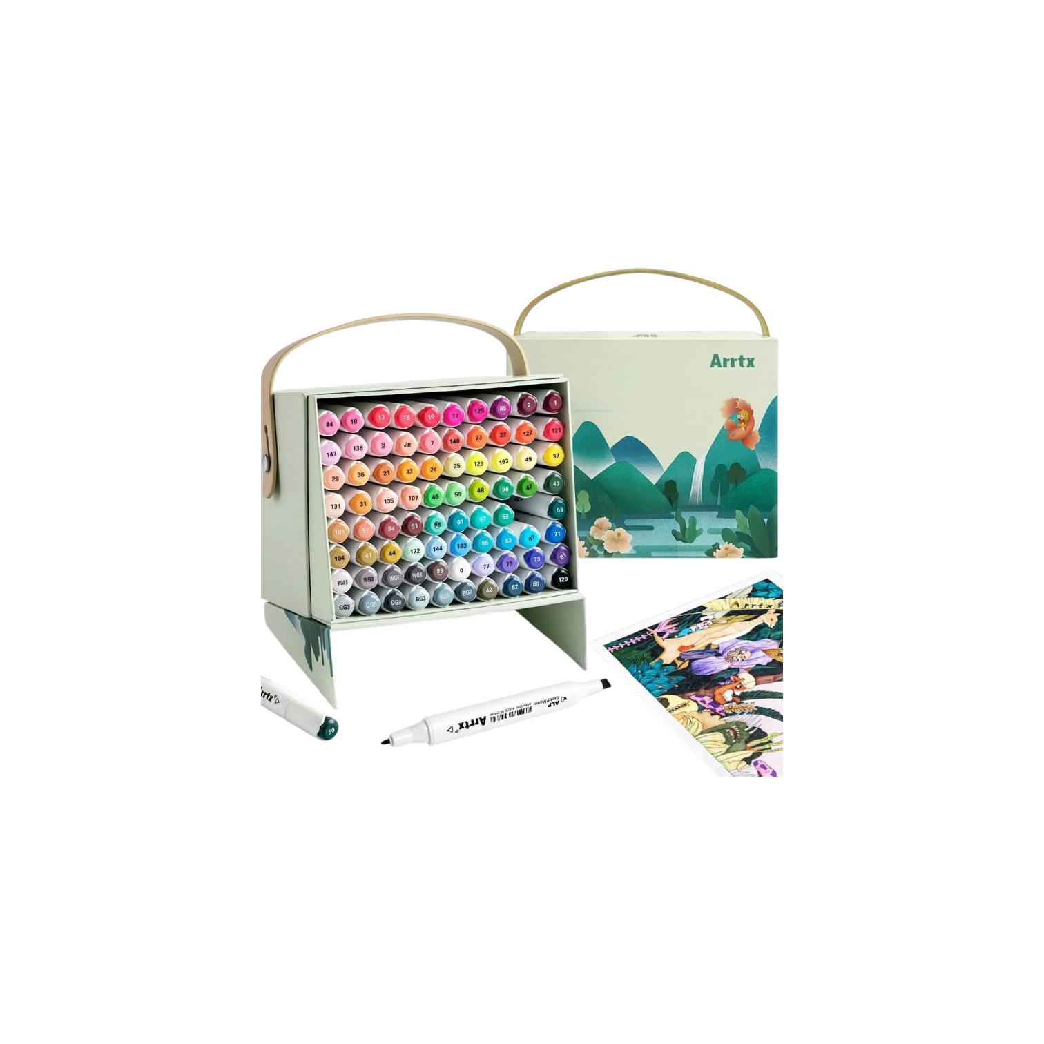Alcohol Markers ALP, Dual Tips Permanent Drawing Art Markers