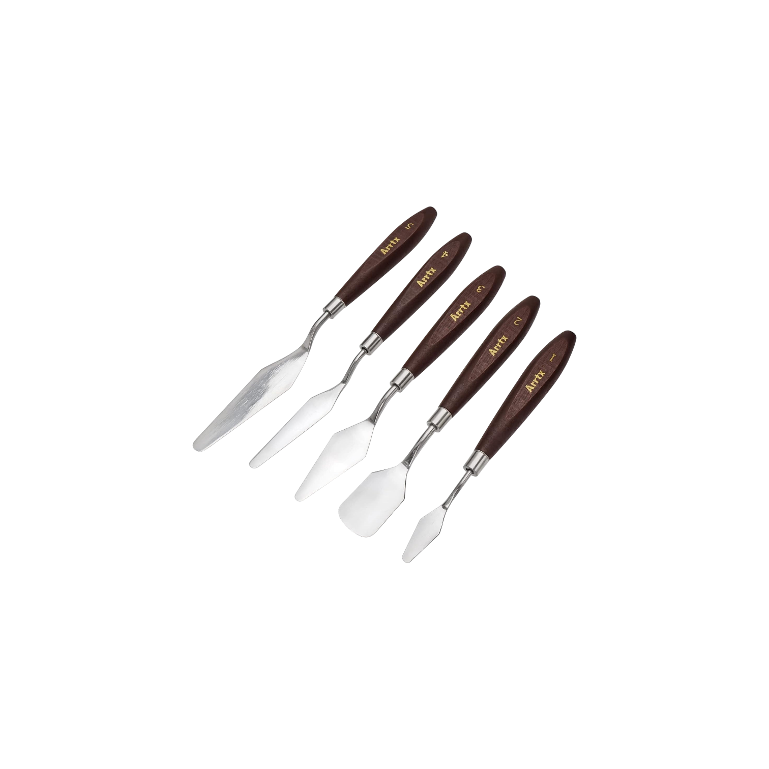 5 Pieces Painting Knives Stainless Steel Spatula Palette Knife Oil Painting by Arrtx